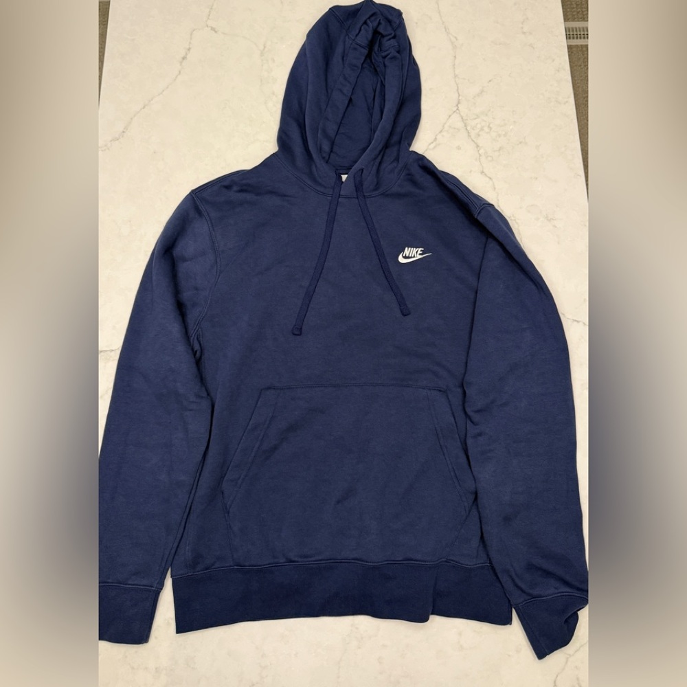 Nike Classic Logo Hoodie - Navy Blue - Men’s Size M